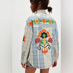 We The Free Embroidered Sashiko Shirt